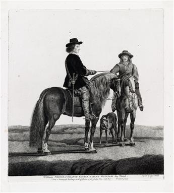 REMBRANDT VAN RIJN andCAPTAIN WILLIAM BAILLIE Bound volume with approximately 150 etchings, including numerous proof impressions of ...